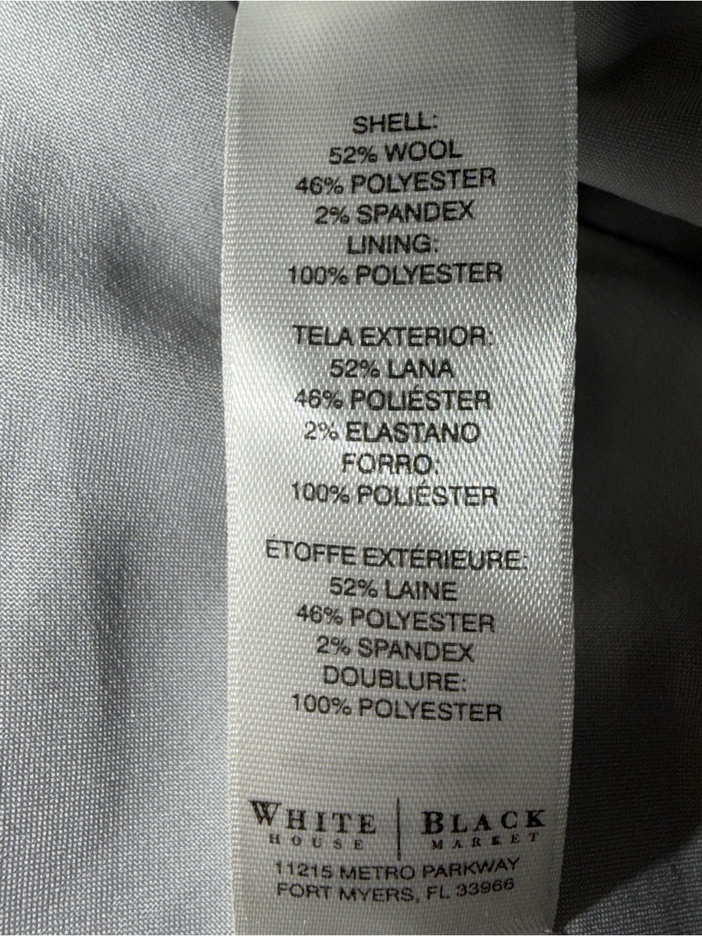 White House Black Market Gray Two-Piece Suit Blazer and Wide-Leg Trousers EC - Picture 7 of 9